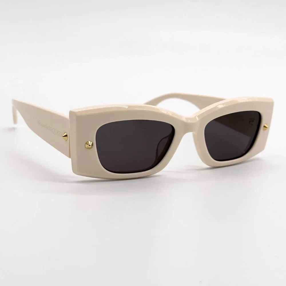 NEW ALEXANDER MCQUEEN AM0426S 005 IVORY SUNGLASSES ALEXANDER MCQUEEN